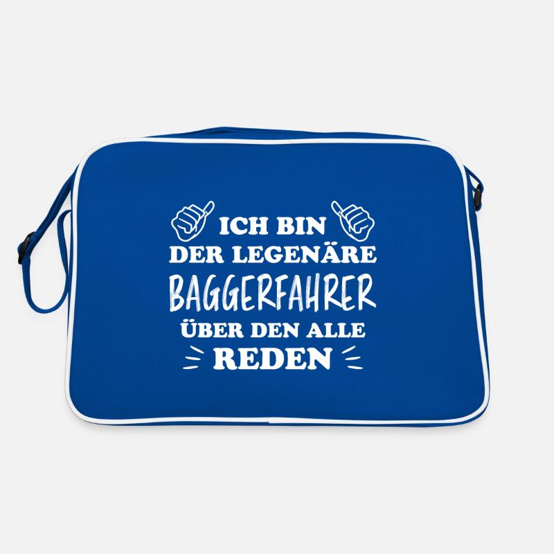 Baggerfahrer Lustiger Spruch Beruf Bagger Geschenk Retro Tasche