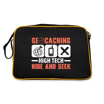 Géocachette de haute technologie Cache-cache - Sac Retro - noir/or - Dos