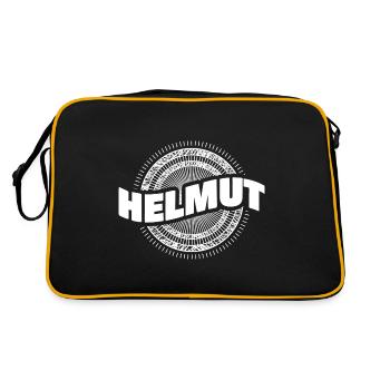 Geschenk für Helmut - Retro Tasche - Schwarz/Gold - Hinten
