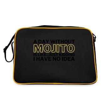 Mojito drôle Une journée sans Mojito - Sac Retro - noir/or - Dos