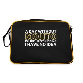Mojito drôle Une journée sans Mojito - Sac Retro - noir/or - Dos