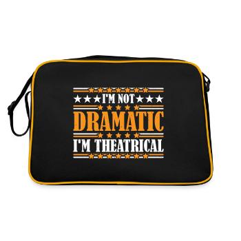 Je ne suis pas dramatique, je suis théâtral 22 - Sac Retro - noir/or - Dos