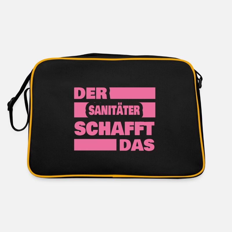 Sanitäter als Arbeit Retro Tasche