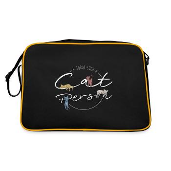 Aujourd’hui, c’est une personne qui aime les chats ! Chat personne - Sac Retro - noir/or - Dos