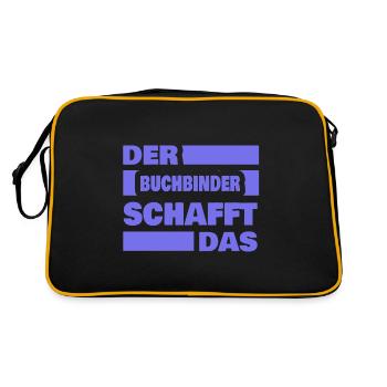 Cadeau pour relieur - Sac Retro - noir/or - Dos