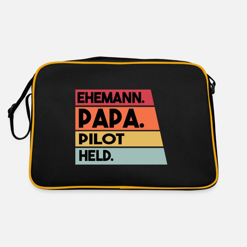 Ehemann Papa Pilot Held Retro Tasche