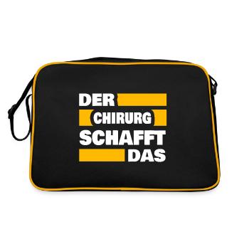 Chirurg - Retro Tasche - Schwarz/Gold - Hinten