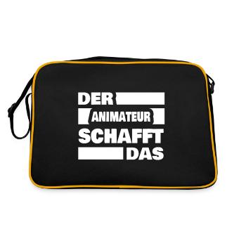 Animateur als Arbeit - Retro Tasche - Schwarz/Gold - Hinten