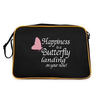 Butterfly Butterflies Insect Collector Entomology - Retro Bag - black/gold - Back