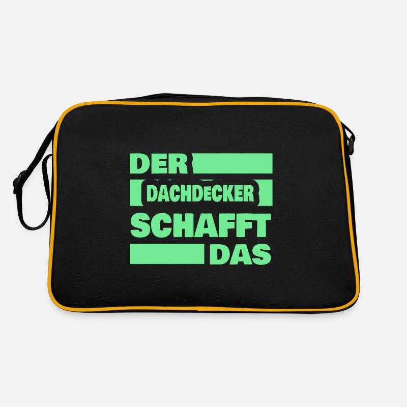 Arbeit Dachdecker Retro Tasche