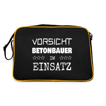 Appointment of concrete worker - Retro Bag - black/gold - Back