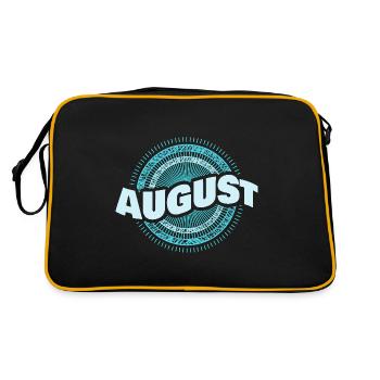 August - Retro Tasche - Schwarz/Gold - Hinten