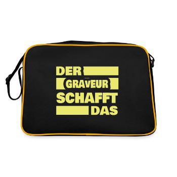 Engraver as work - Retro Bag - black/gold - Back