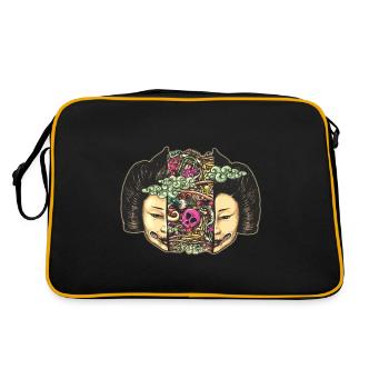 screalsplitdoodleflattranspglow - Retro Bag - black/gold - Back