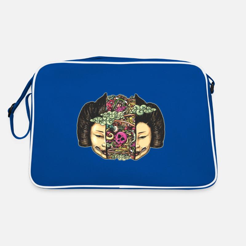 screalsplitdoodleflattranspglow Retro Bag
