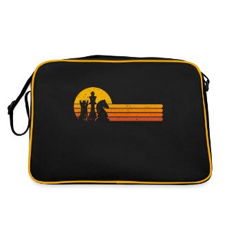 D'échecs rétro joueur d'échecs cadeau pièces d'échecs - Sac Retro - noir/or - Dos