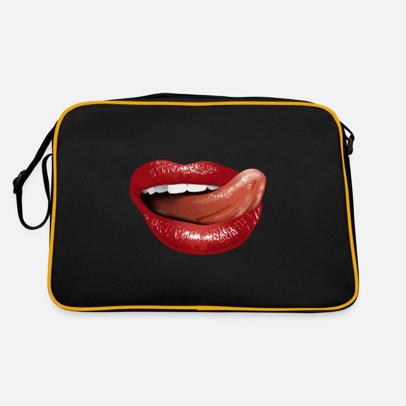 langue bouche PROTÈGE-BOUCHE IDÉE CADEAU Sac Retro
