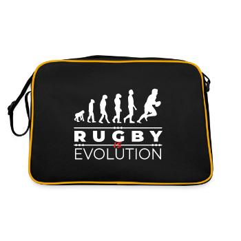 Rugby is evolution - Message Humour Parodie Rugby - Sac Retro - noir/or - Dos