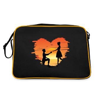 Proposition de mariage mariage proposition de couple de mariage - Sac Retro - noir/or - Dos