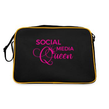 Social Media Queen - Retro Bag - black/gold - Back