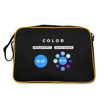 Graphic Designer Graphic Designer Artist - Retro Bag - black/gold - Back