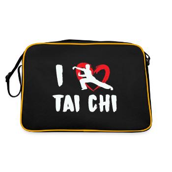 Tai Chi Sport Chemise Qi Gong Yoga Sports de combat Cadeau - Sac Retro - noir/or - Dos