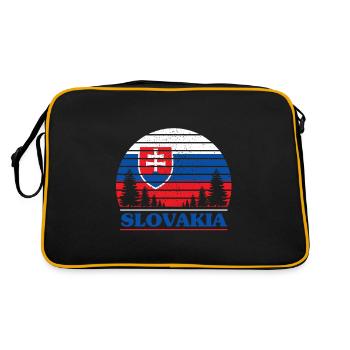 Slowakei - Retro Tasche - Schwarz/Gold - Hinten