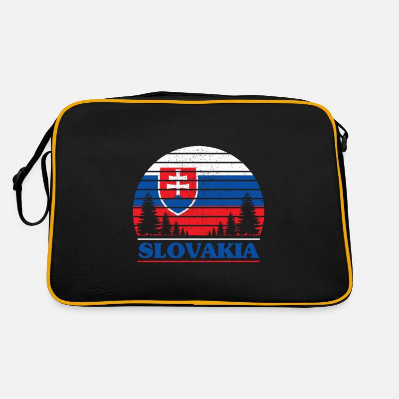 Slowakei - Retro Tasche - Schwarz/Gold