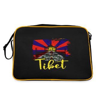 Tibet - Retro Tasche - Schwarz/Gold - Hinten