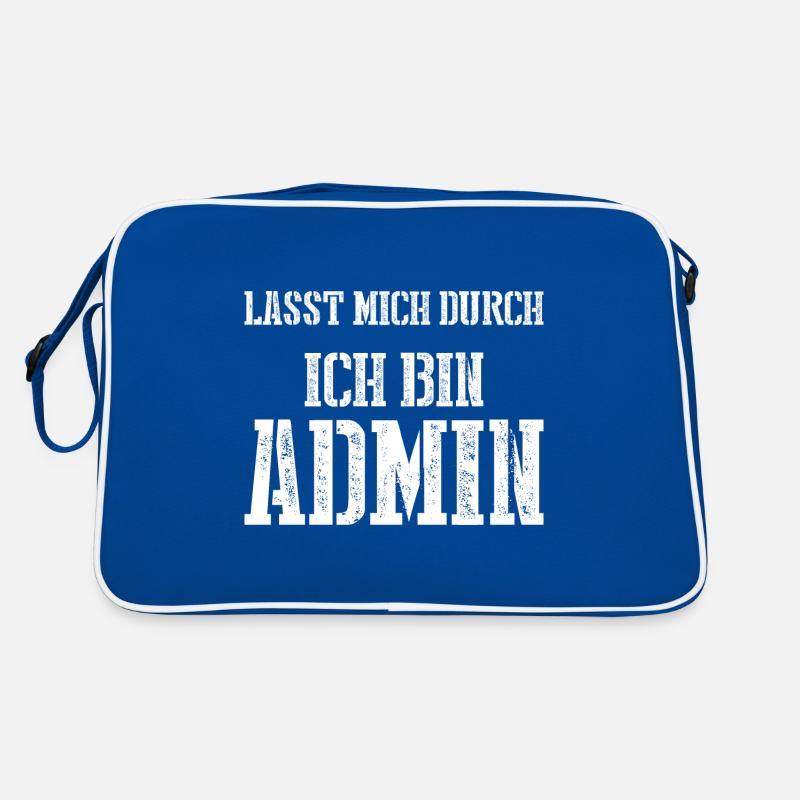 Lasst mich durch ich bin Admin Retro Tasche