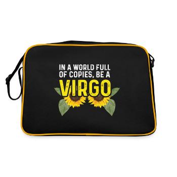 Une Vierge Son cadeau de personne qui travaille dur - Sac Retro - noir/or - Dos