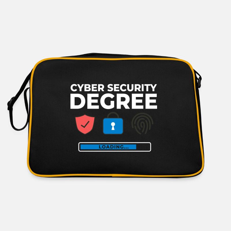 Cyber Security Information Computer Sicherheit Retro Tasche