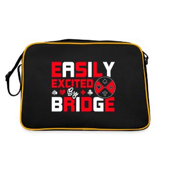 Slightly excited by bridge - Retro Bag - black/gold - Back