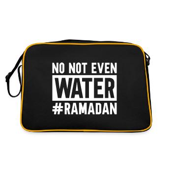 Nein nicht einmal Wasser Ramadan - Retro Tasche - Schwarz/Gold - Hinten