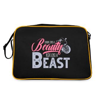 Motorcycling Supersport Biker Bike Biker - Retro Bag - black/gold - Back
