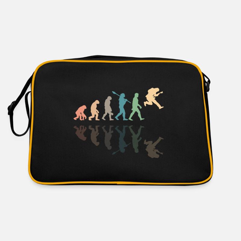 Human Evolution Guitar Band Retro Vintage Sac Retro