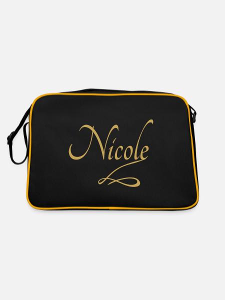 Nicole - Retro Bag - black/gold - Back