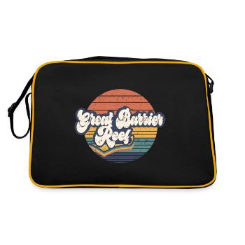 Great Barrier Reef - Retro Tasche - Schwarz/Gold - Hinten