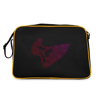 Jet Ski Women Men Jet Ski Riding Water Sports - Retro Bag - black/gold - Back