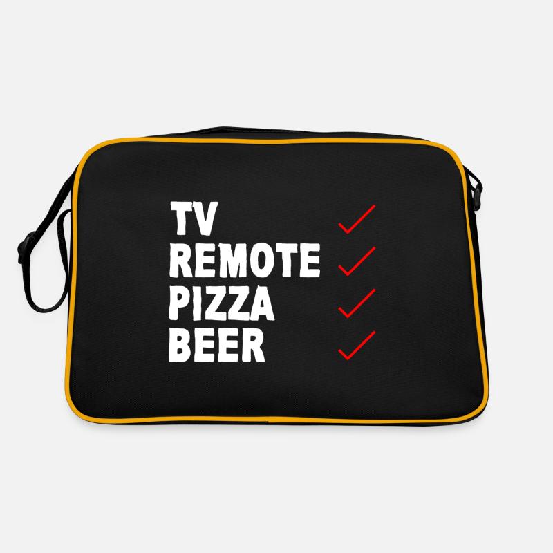 Tv Télécommande Pizza Bière 2 Sac Retro