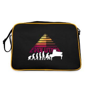Evolution Piano Musician Keyboard Orchestra - Retro Tasche - Schwarz/Gold - Hinten