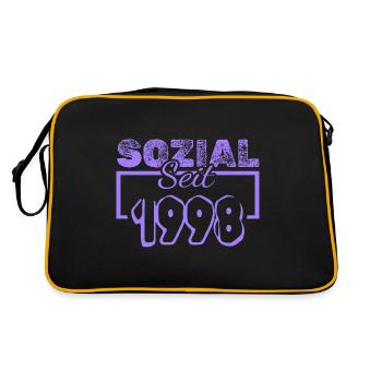 Jahr 1998 - Retro Tasche - Schwarz/Gold - Hinten