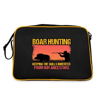 Boar Hunting - Keeping The Skills - Retro Bag - black/gold - Back