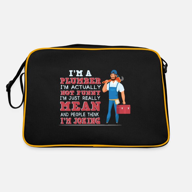 Handwerker Installateur Spruch Klempner Retro Tasche