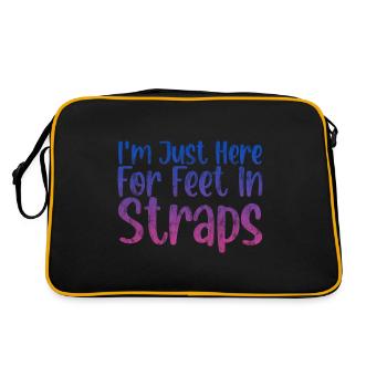 I'm Just Here For Feet In Straps 3 - Retro Bag - black/gold - Back