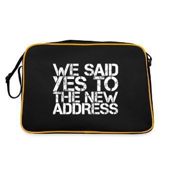 We Said Yes To The New Address 3 - Retro Tasche - Schwarz/Gold - Hinten