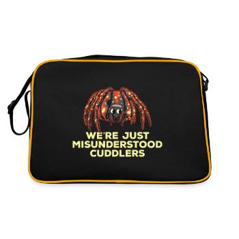Misunderstood cuddly tarantula owners - Retro Bag - black/gold - Back