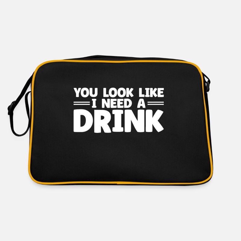 Vintage Drinking Beer Drinker Look Like Drink Retro Tasche