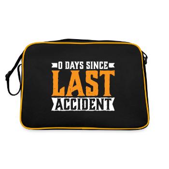 0 Days Since Last Accident 23 - Retro Tasche - Schwarz/Gold - Hinten