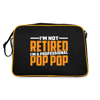 I'm Not Retired I'm A Professional Pop Pop 3 - Retro Bag - black/gold - Back